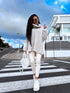 ELYNDI extended wool sweater - light beige PRE-ORDER